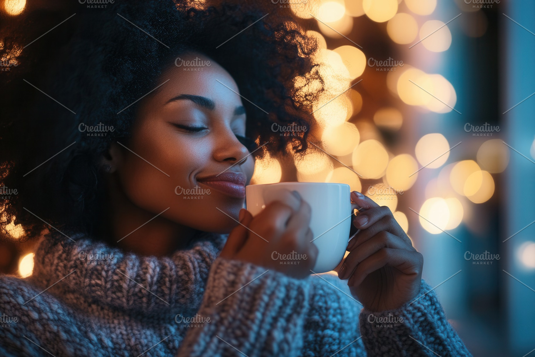 Young African American woman, a Photo by Pavel_design