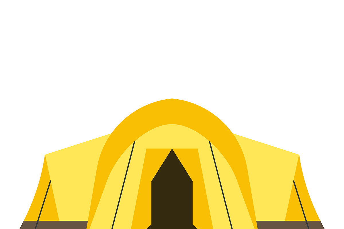 Hiking and Camping Tents Vector Set, an Illustration by Alex Krugli (Photo 5 of 13)