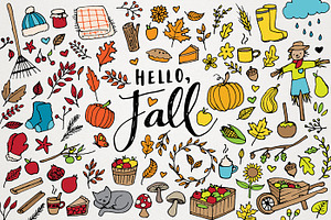 Hello Fall! Autumn 100+ Clipart Set