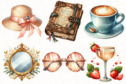 Watercolor Parisian Summer Clipart, an Illustration by OK Design (Thumbnail 4 of 5)