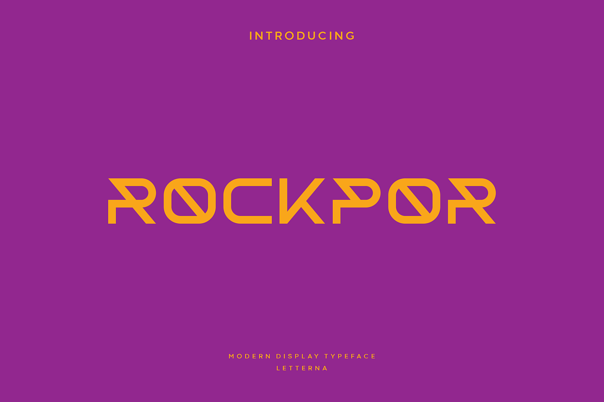 Rockpor - Modern Futuristic Typeface, a Sans Serif Font by Letterna (Photo 1 of 4)
