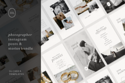 Photographer Instagram Bundle Canva, a Social Media Template by frommakertomaker (Thumbnail 1 of 10)