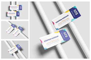 Coupon Mockup, an Advertising Mockup by Hazzpro_Std