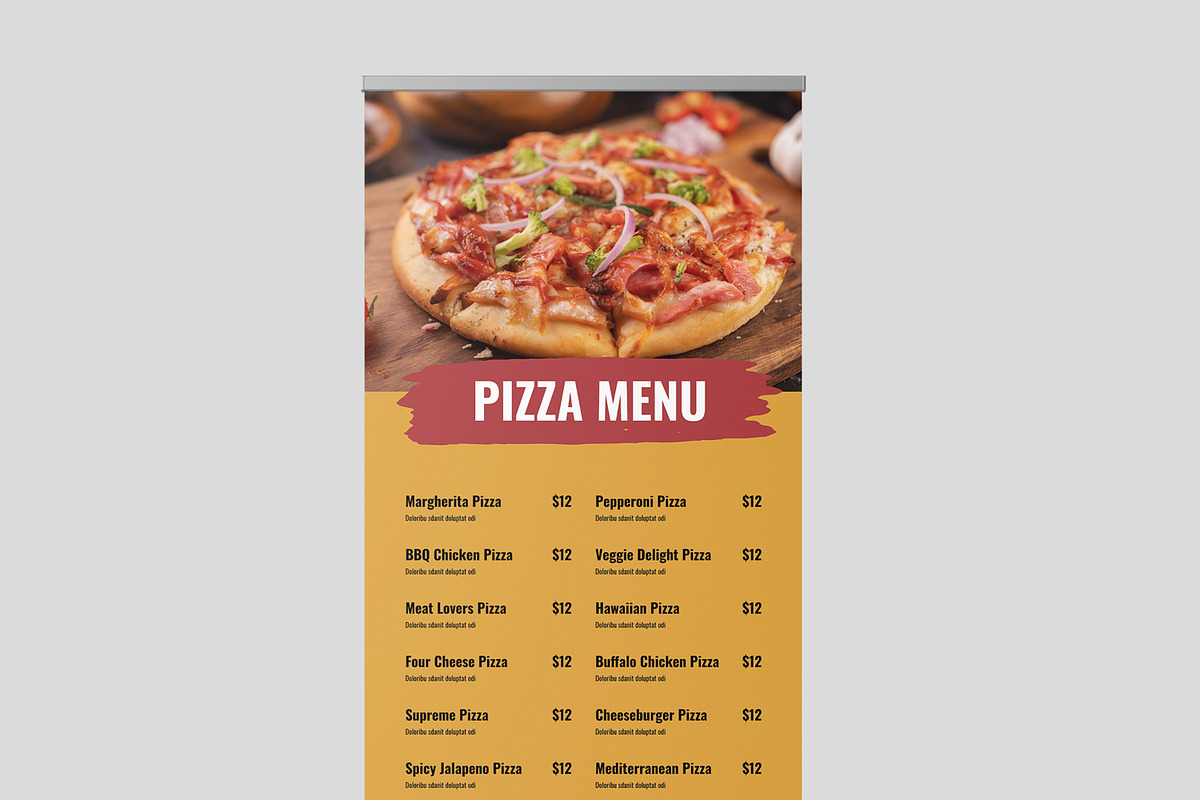 Burger And Pizza Rollup Banner preview 4
