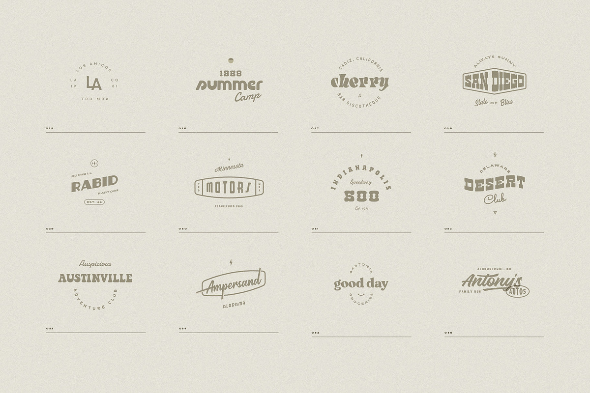 Editable Retro Logo Collection x30, a Branding & Logo Template by Staple. (Photo 6 of 10)
