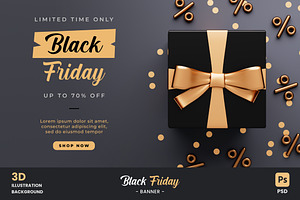 Black Friday Banner Design, a Marketing Template by TandemStock