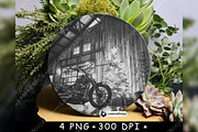 Rustic Barn Big Bike Christmas Tree, a Background Graphic by LaseredNinja (Thumbnail 3 of 7)