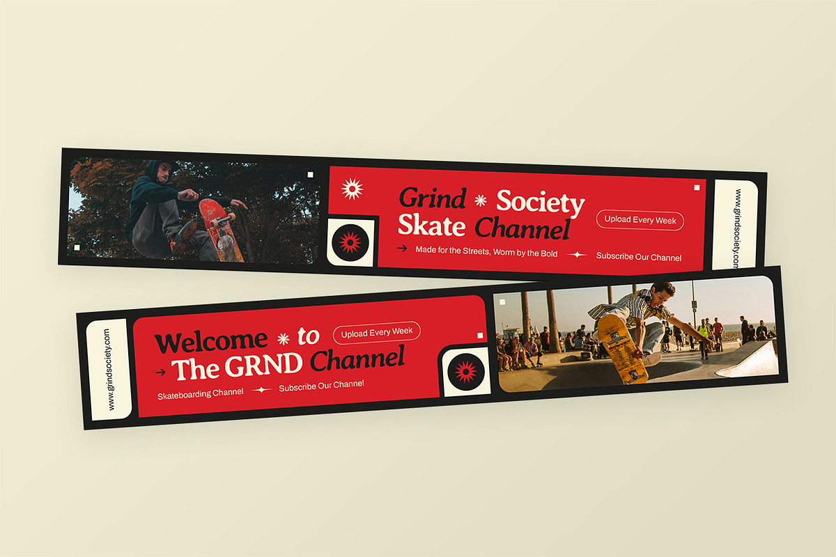Grind Society - Youtube Banner, a Social Media Template by StreaksideStd (Photo 2 of 3)