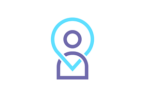 human pin media tech icon idea logo, a Branding & Logo Template by devastd