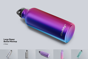 Sports Aluminium Bottle Mockup