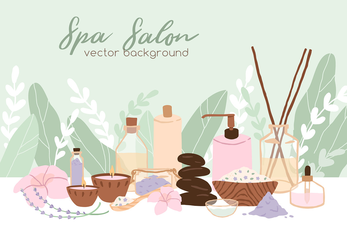 Spa, beauty salon background, a Healthcare Illustration by Good Studio (Photo 1 of 3)