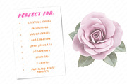 Watercolor Preppy Floral Clipart, an Illustration by Watercolor design (Thumbnail 10 of 12)