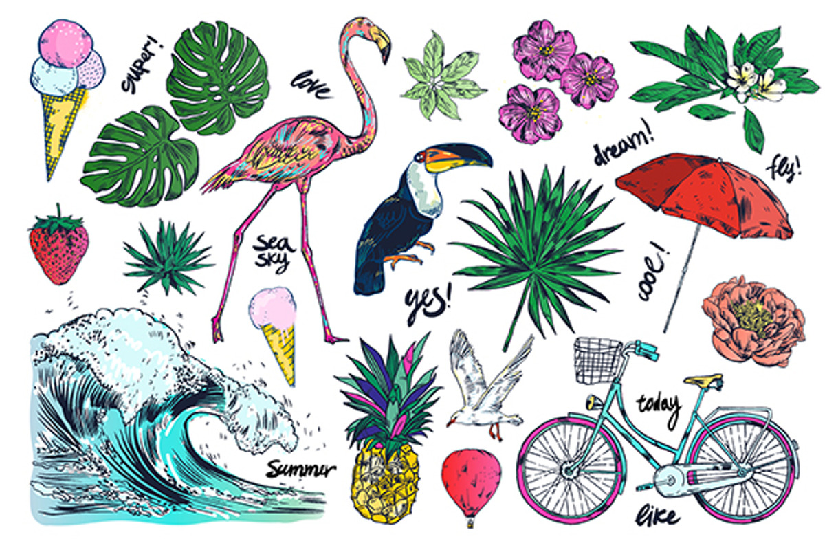SUMMER set, a Decorative Illustration by Tanya Akhmett (Photo 2 of 2)