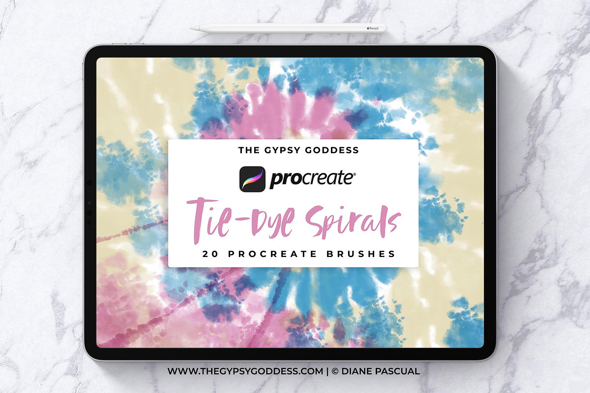 Procreate Tie-Dye Brushes Vol 2, a Brush Add-On by The Gypsy Goddess (Photo 1 of 8)