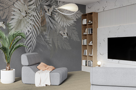 Wallpaper mockup Luxury living room