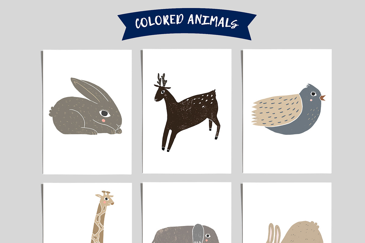 Cute animals / part 2 / Linocut, an Animal Illustration by Mii Lab (Photo 10 of 10)