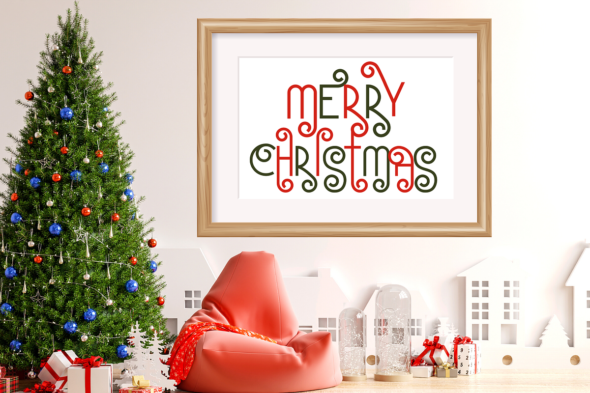 Santa's Beard Curly Christmas Font, a Font by Dancing with Ink (Photo 20 of 30)