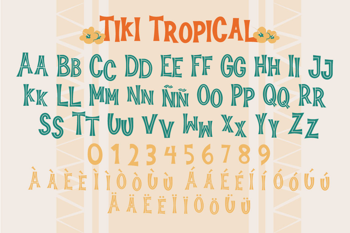 Tiki Tropical Summer Font, a Font by arausidp (Photo 2 of 7)