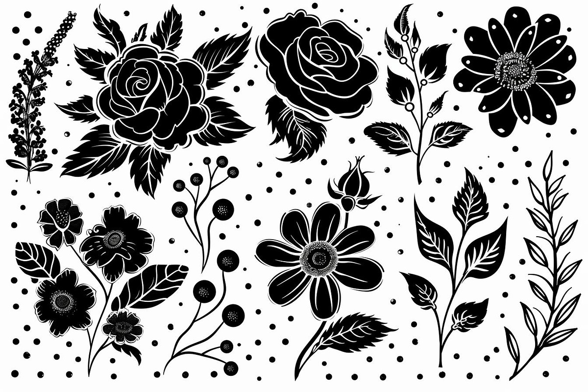floral pattern large roses, an Illustration by Amazin_art (Photo 3 of 17)