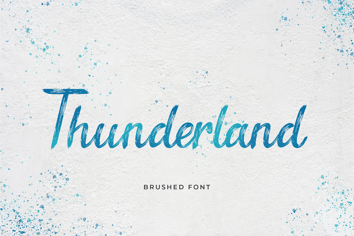 Thunderland Brush Handwritten Font, a Script Font by UICreative (Photo 1 of 6)