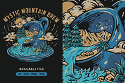 Mystic Mountain Brew Vector, an Illustration by ImoogiStudio (Thumbnail 4 of 4)