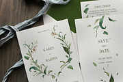 Green Foliage Wedding Suite, an Invitation Template by BlueRobinDesignShop (Thumbnail 1 of 7)