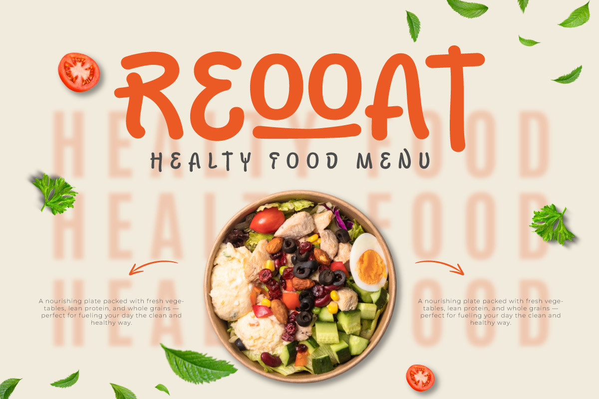 Tooh Byawin - Food Display Font, a Handwritten Font by twinstd (Photo 6 of 9)