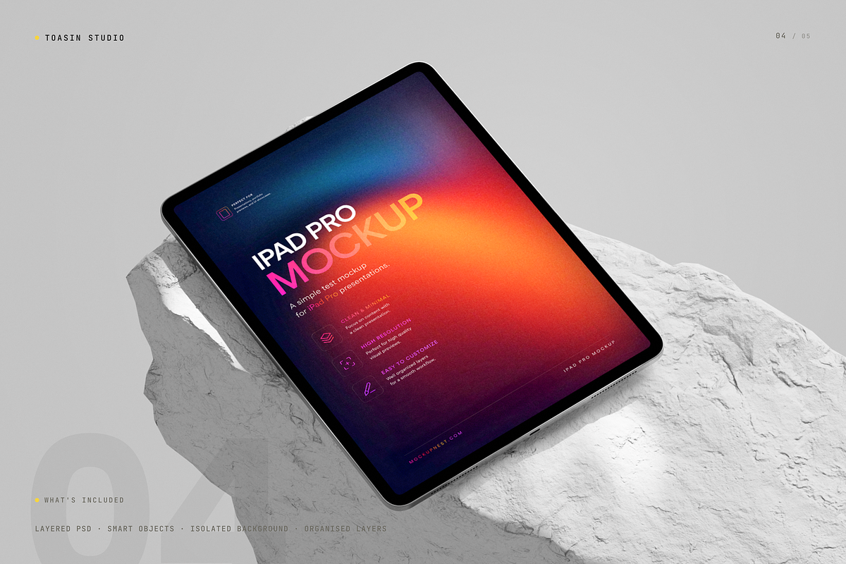 iPad Pro Mockup, an iPad Mockup by Toasin Studio (Photo 4 of 5)