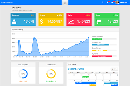 LaunchPad - Responsive Admin