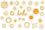 Doodle yellow sun collection, a Decorative Illustration by Anada Arty (Thumbnail 1 of 10)