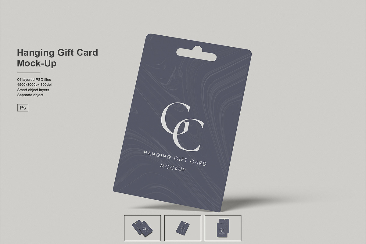Hanging Gift Card Mockup, a Product Mockup by Pexelcorner (Photo 1 of 5)