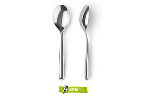 Vector realistic spoons