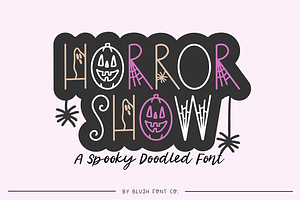 HORROR SHOW Doodled Halloween Font