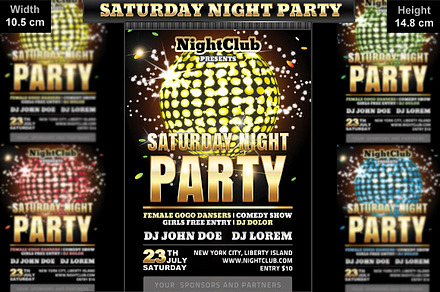 Saturday Night Party Flyer