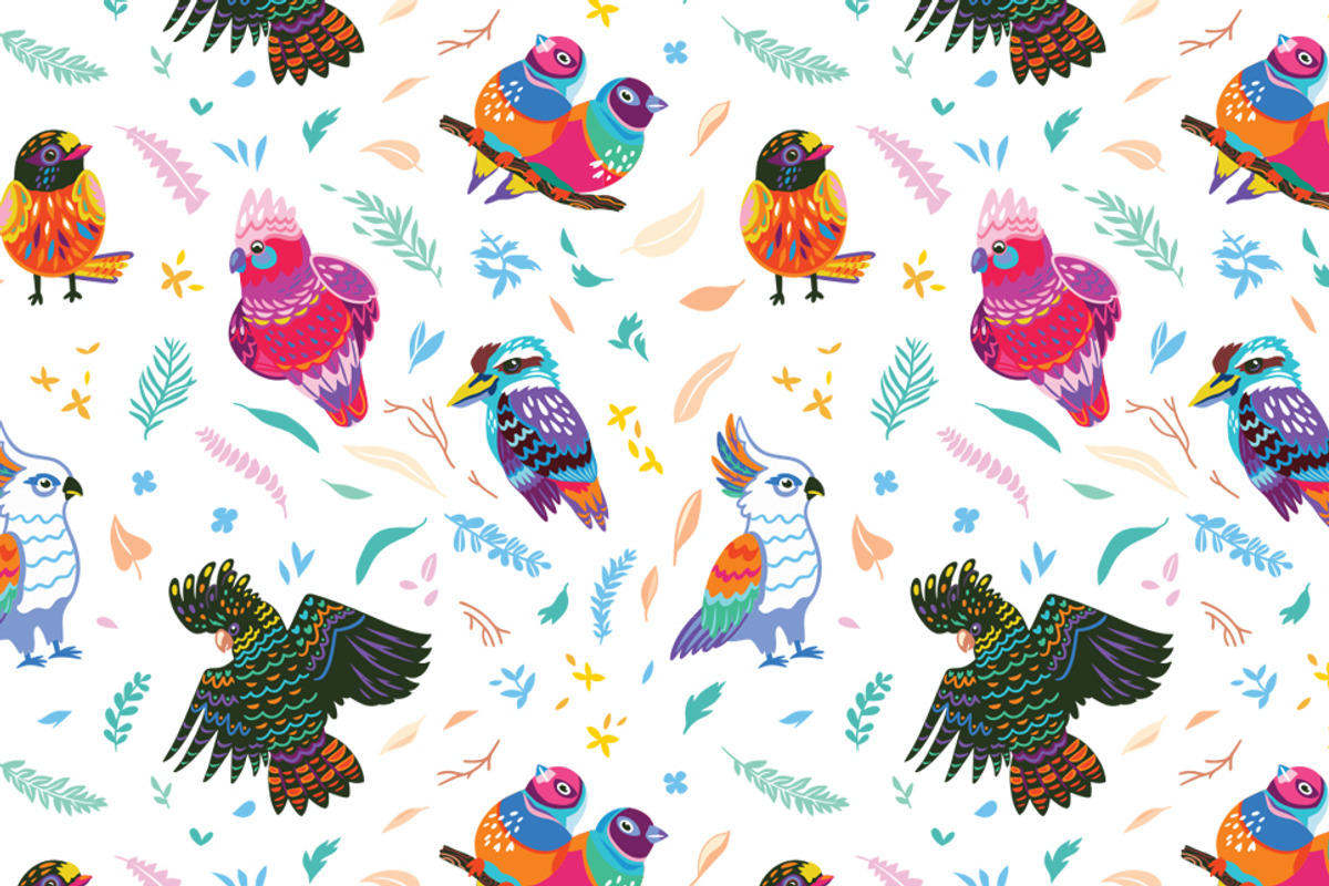 Australian Birds, a Pattern Graphic by PenguinHouse (Photo 4 of 9)