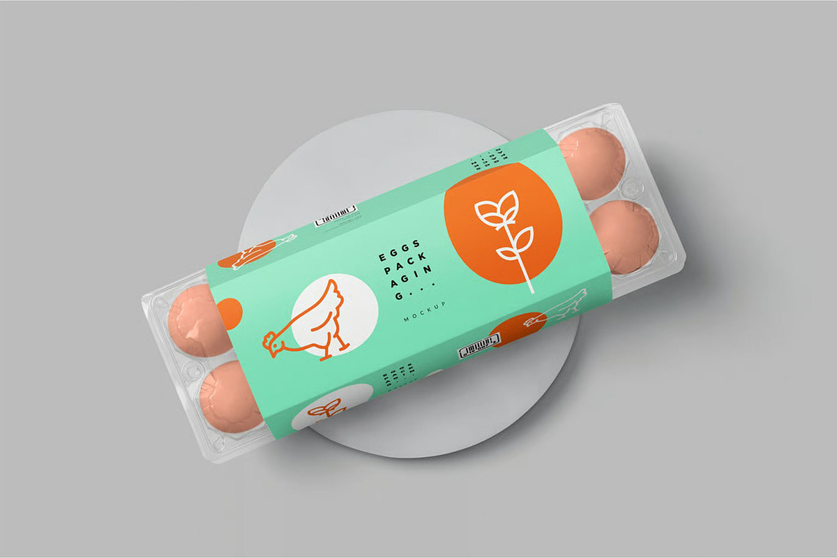 Egg Box Sleeve Mockups, a Packaging Mockup by megostudi0 (Photo 5 of 7)