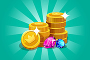Cartoon treasure for game interface, a Finance Illustration by Nikelser (Thumbnail 4 of 4)