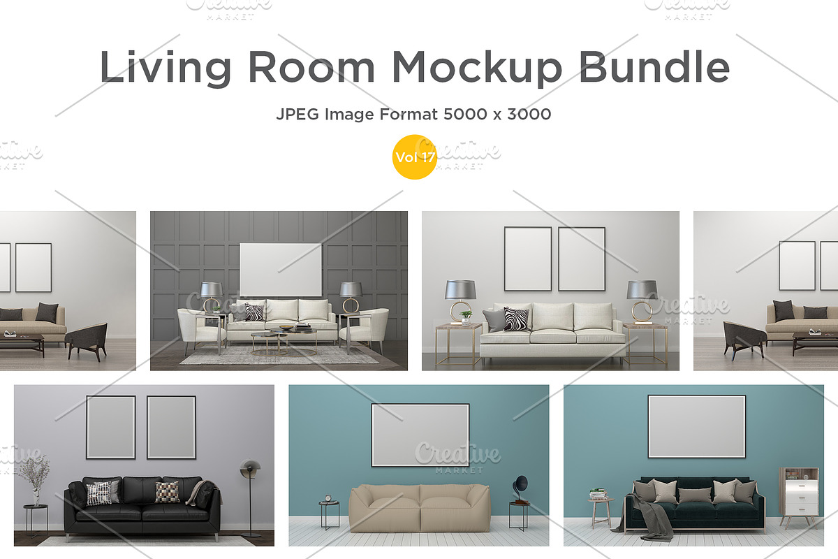 Interior Living Room Mockup Vol-17, a Household Mockup by shahsoft (Photo 1 of 3)