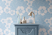 Swirl Flowers | Vector Print, a Wallpaper Graphic by MalyskaStudio (Thumbnail 4 of 13)