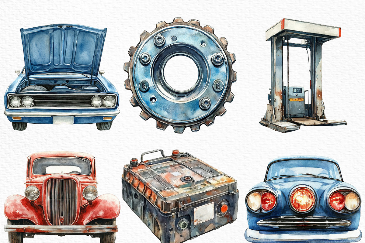 Car Mechanic Clipart, an Illustration by Craft Nest (Photo 3 of 6)