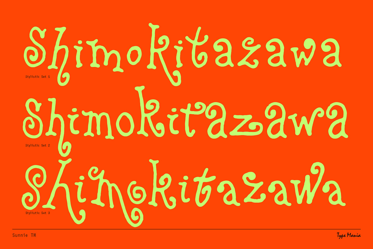 Sunnie TM – Y2K Script, a Handwritten Font by Type Mania (Photo 4 of 10)