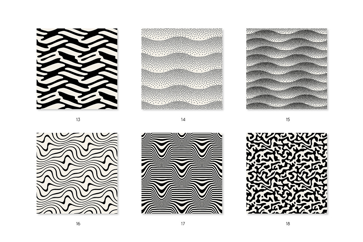 Wavy Seamless Patterns Collection, a Pattern Graphic by Curly_Pat (Photo 5 of 14)