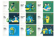 Ecology flat vector illustrations, a Templates & Theme by Grivina's shop (Thumbnail 26 of 31)