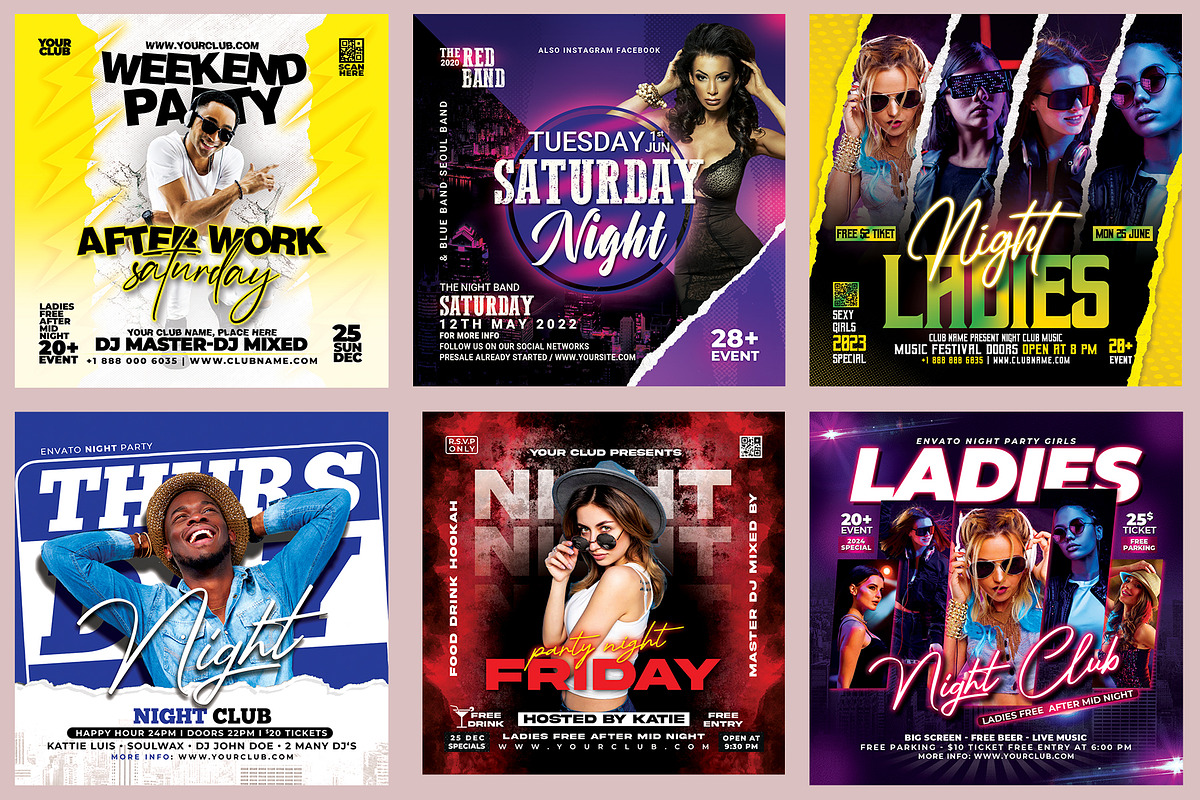 150 Night Club Flyer Bundle, a Flyer Template by AfzaalGraphics (Photo 3 of 27)