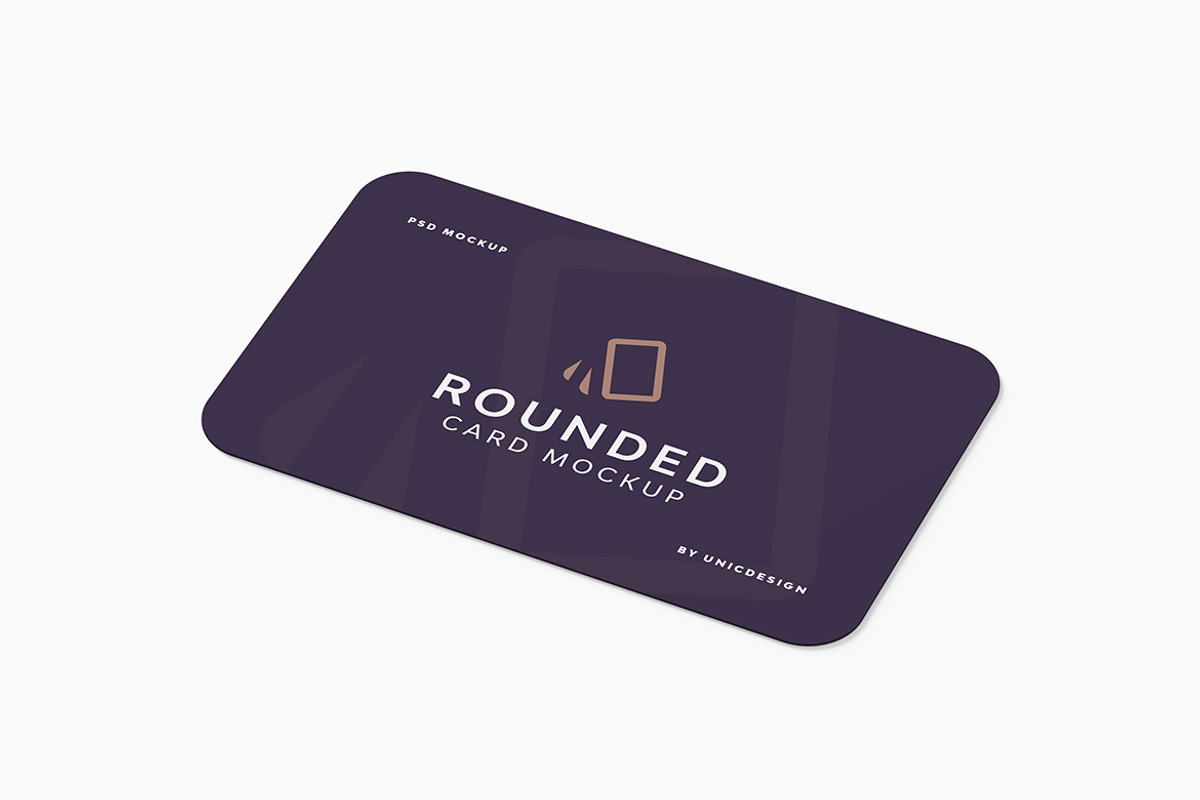 Rounded Card Mockup, a Mockup by UnicDesign (Photo 2 of 7)