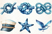 Watercolor Blue Nautical Collection, an Illustration by Libby Wishes (Thumbnail 2 of 7)