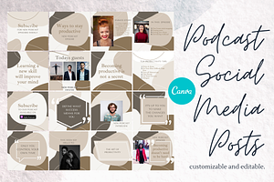 Podcast Instagram CANVA Template