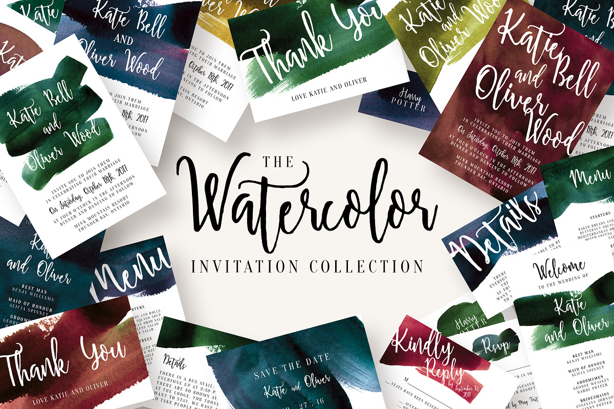 Watercolor Invitation Collection, an Invitation Template by Knotted Design (Photo 1 of 10)
