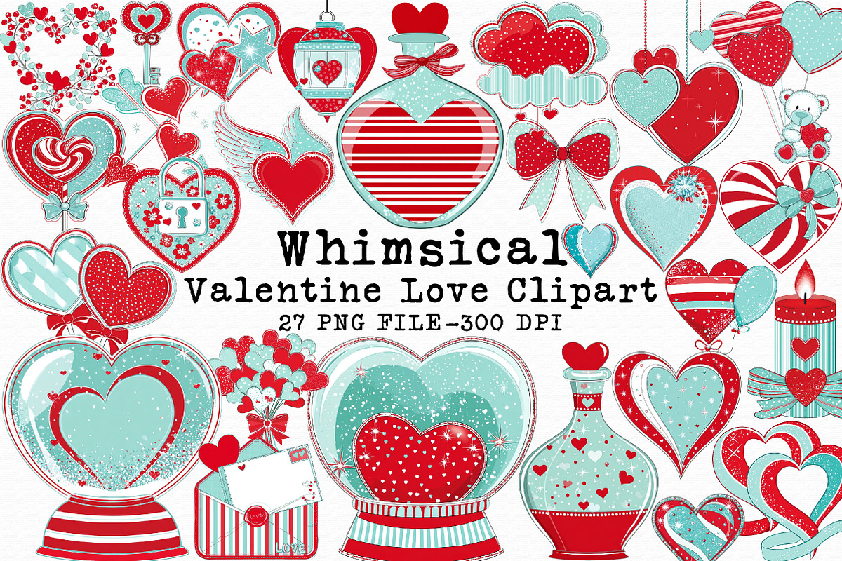 Valentine Love Clipart, an Illustration by Libby Wishes (Photo 1 of 5)