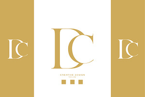 DC logo monogram, a Branding & Logo Template by design_proleague